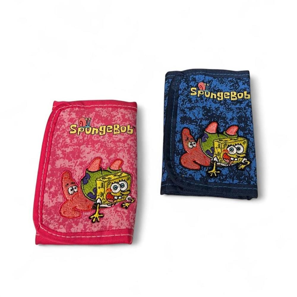 SpongeBob SquarePants Pink & Blue Tifold 2pc Wallet